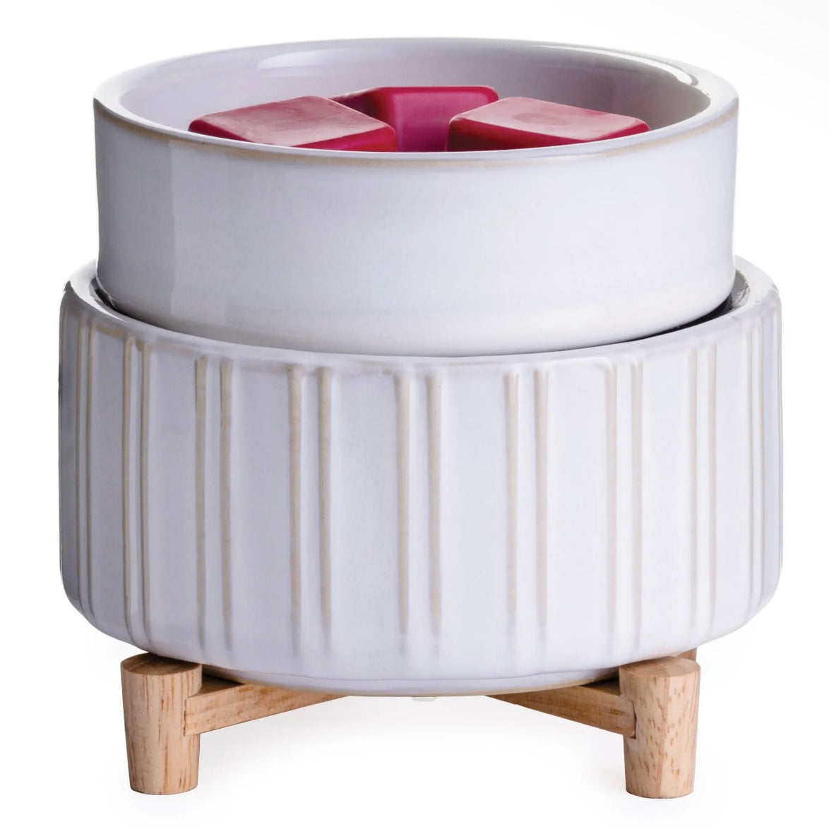 Classic Ceramic & Wood 2-in-1 Warmer